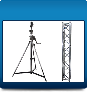 Lighting stands and trussing Lighting stands and trussing